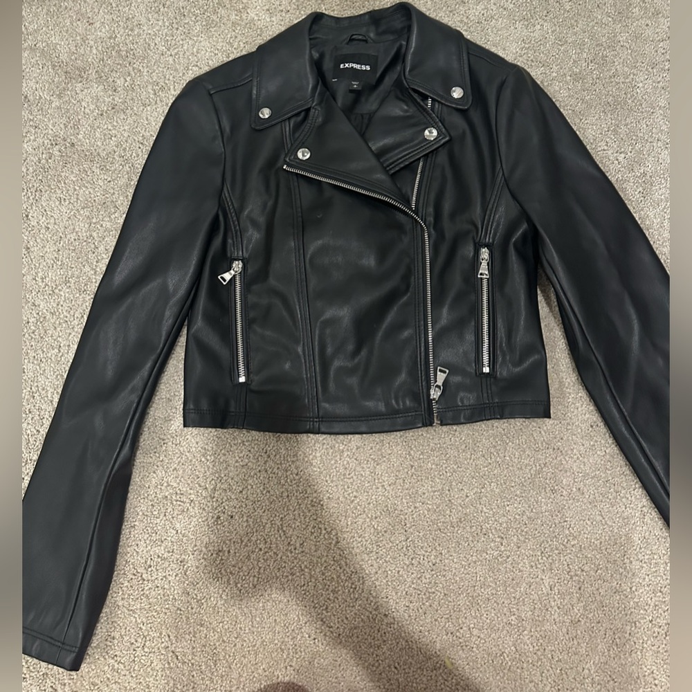 Leather moto jacket